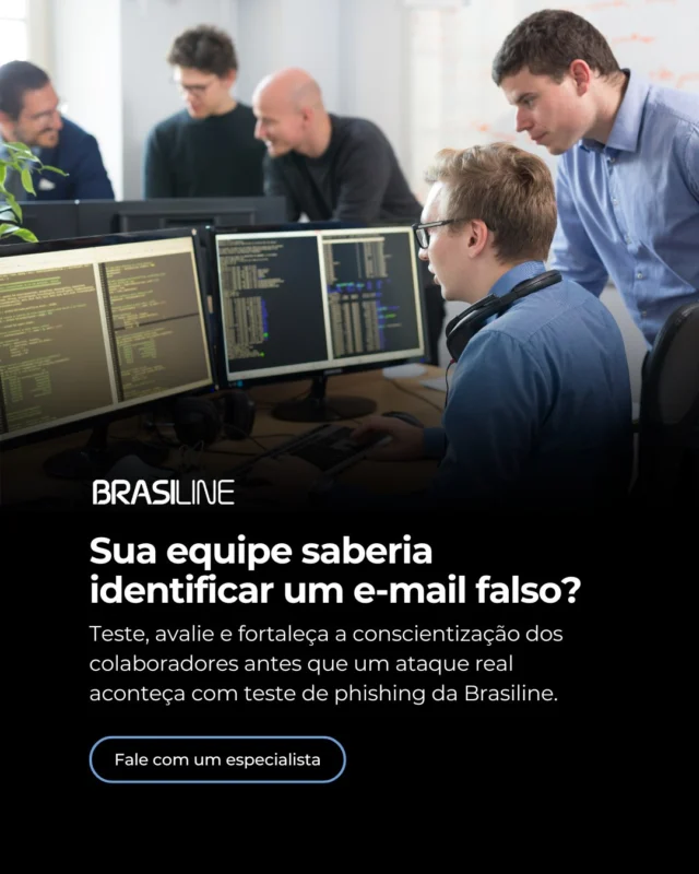 Um clique pode ser suficiente para comprometer dados, operações e a reputação de uma empresa.Mas será que a sua equipe está preparada para identificar uma tentativa de phishing?Com o Teste de Phishing da Brasiline, você simula ataques reais, avalia o nível de conscientização dos colaboradores e identifica oportunidades de melhoria para reduzir riscos e fortalecer a cultura de cibersegurança da organização.Invista na primeira linha de defesa da sua empresa: as pessoas.📩 Fale com nossos especialistas: https://zurl.co/gjVEf#Phishing #Conscientização #ProteçãoDeDados #Brasiline #SegurançaDigital