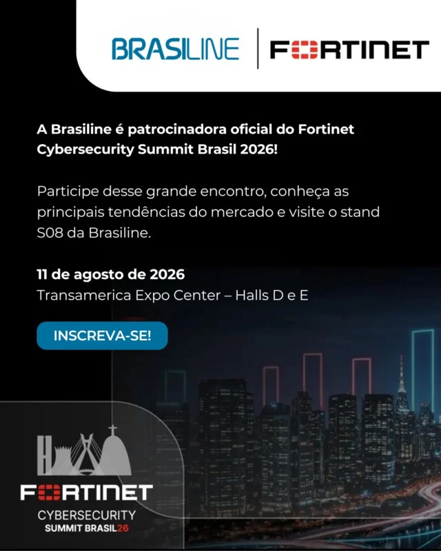 A Brasiline convida você para participar do Fortinet Cybersecurity Summit Brasil 2026, o maior evento de cibersegurança do país.Como patrocinadora oficial, estaremos presentes no stand S08 para receber clientes e parceiros, compartilhar as principais tendências do mercado e apresentar nossas soluções em cibersegurança.📅 11 de agosto de 2026📍 Transamerica Expo Center – Halls D e E👉 Garanta sua participação: https://zurl.co/Zctrn #FCS26 #fortinet #Brasiline #eventoSP #FortinetCybersecuritySummit